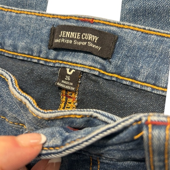 True Religion Jennie Curvy Mid Rise Super Skinny Jeans Sz 26 - Picture 8 of 14